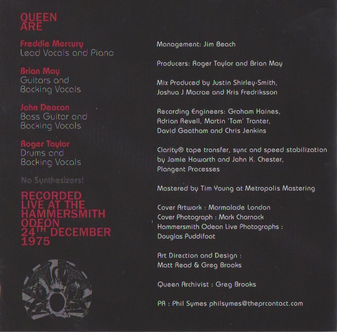 Queen  A Night At The Odeon : Booklet10